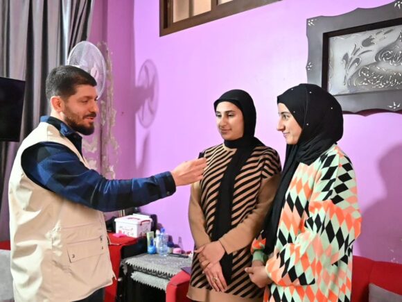 Visiting orphans who participated in vocational training in Lebanon